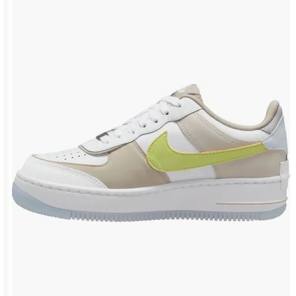 Nike Air Force 1 Shadow Woman's Size 7.5
New in Box/ White/Lemon Twist/ Grey - Picture 8 of 9
